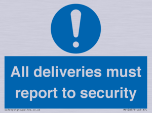 All deliveries must report to security